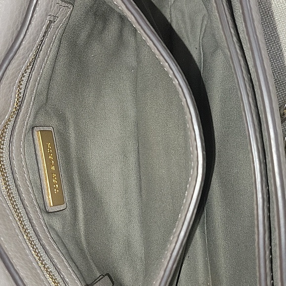 Tory Burch Gray Pebble Leather Flap Front Chain Shoulder Bag - Picture 15 of 16